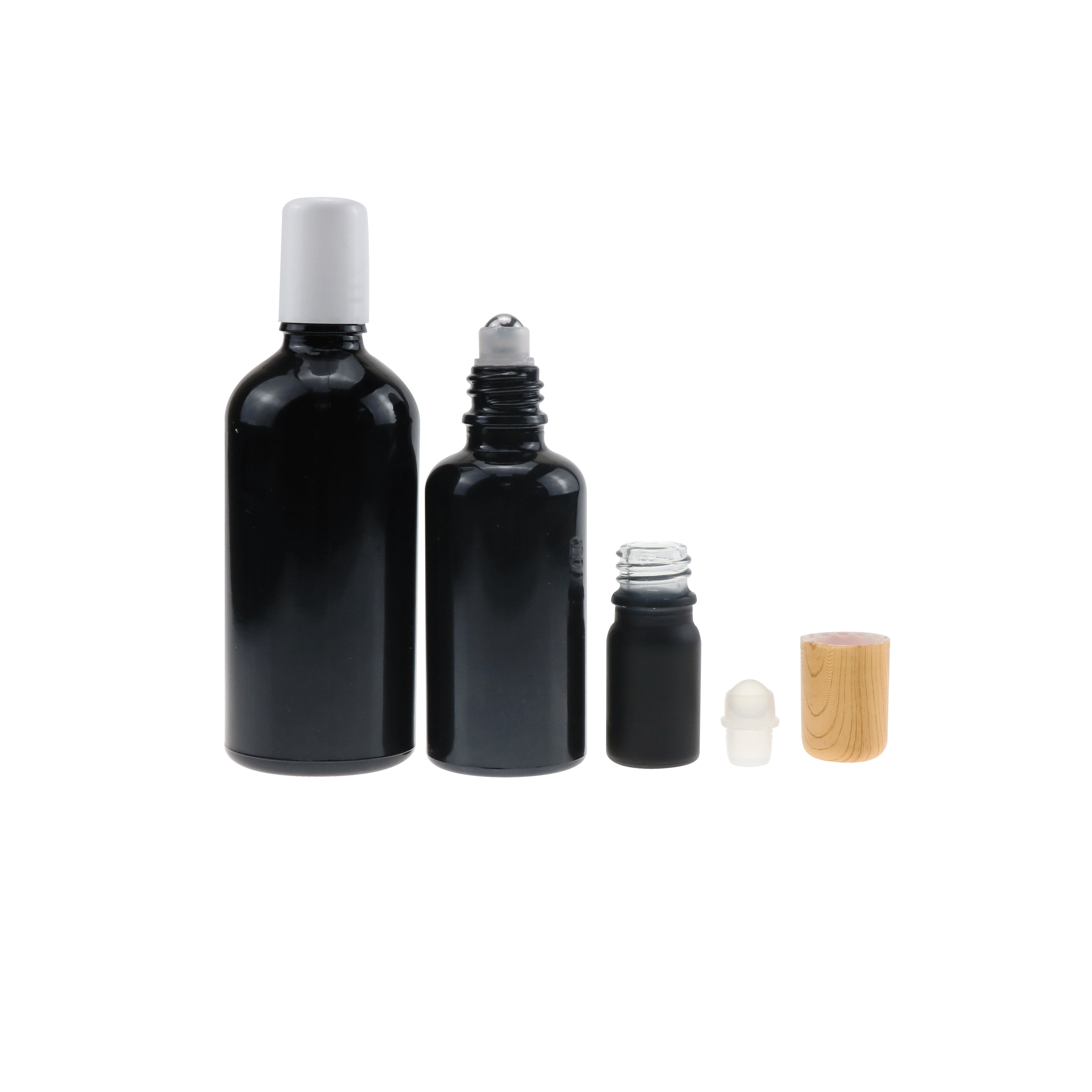 10ml 15ml 20ml 30ml 50ml 60ml 100ml black glass bottle with black dropper round bottle of good quality stock bottels