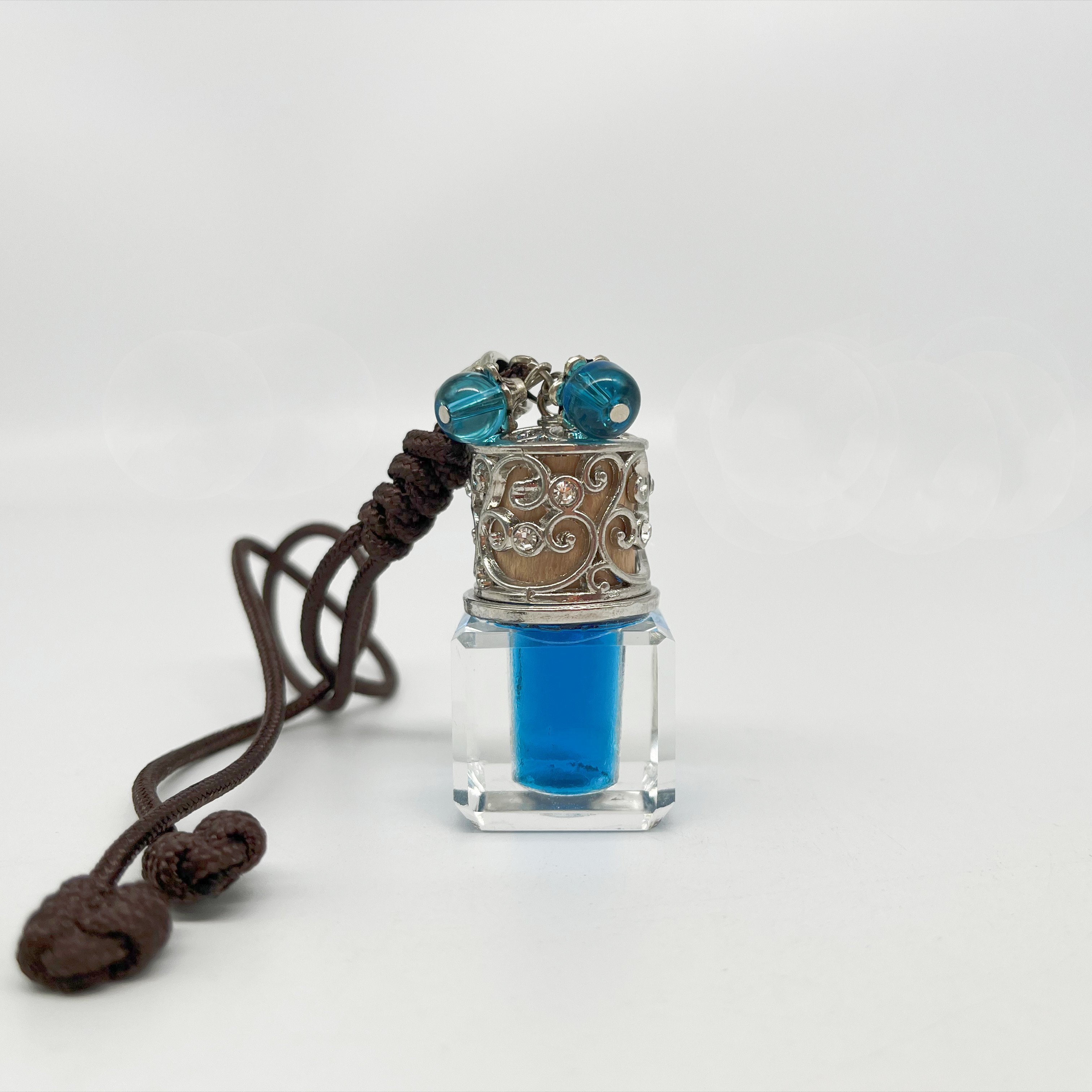 Glass Bottles Share Fancy 3ml Shape Clear Perfume Glass Bottle Empty Car with Diffent Hollow out the lid Cap