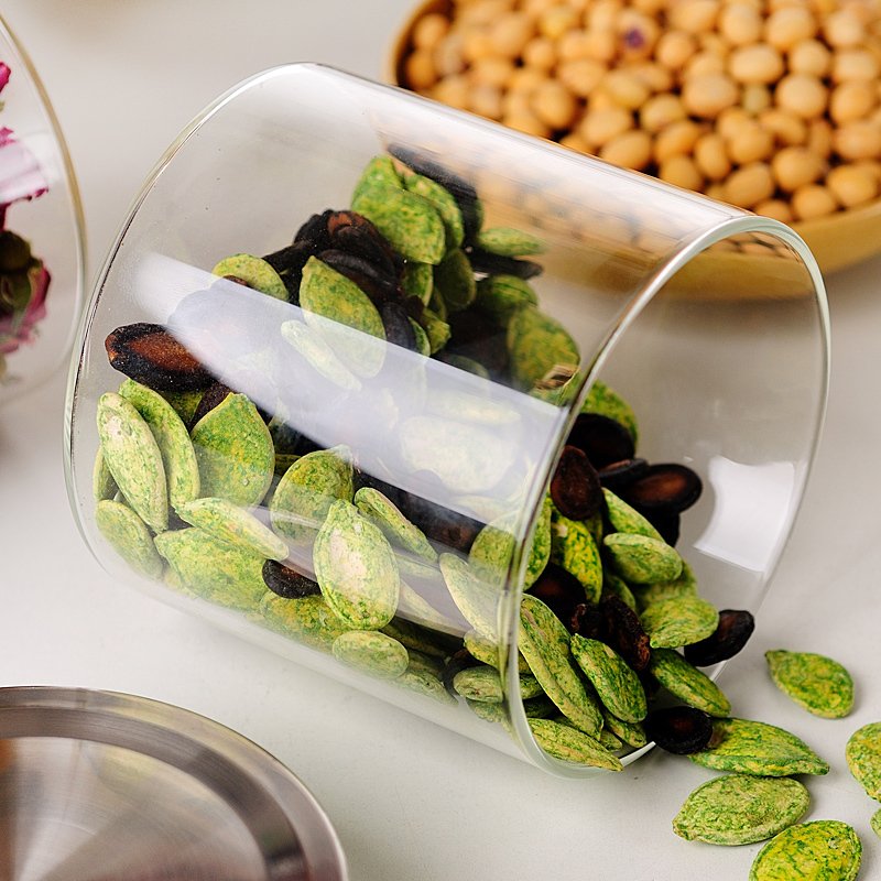 Airtight Sealed High Borosilicate Glass Storage Bottle Jar with Lid - Kitchen Food Container