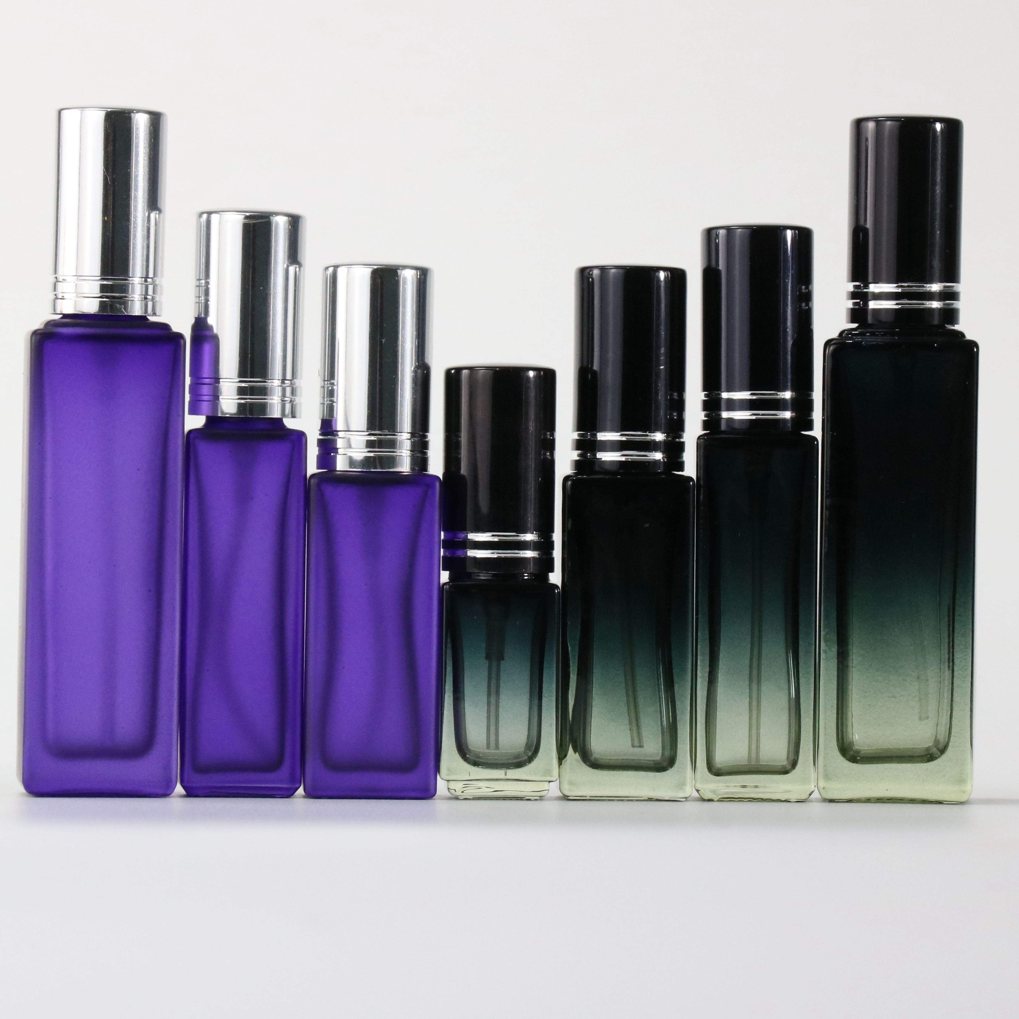5ml 8ml 10ml 20ml Square Rectangle Shape Spray Glass Refillable Perfume Bottle With gold cap