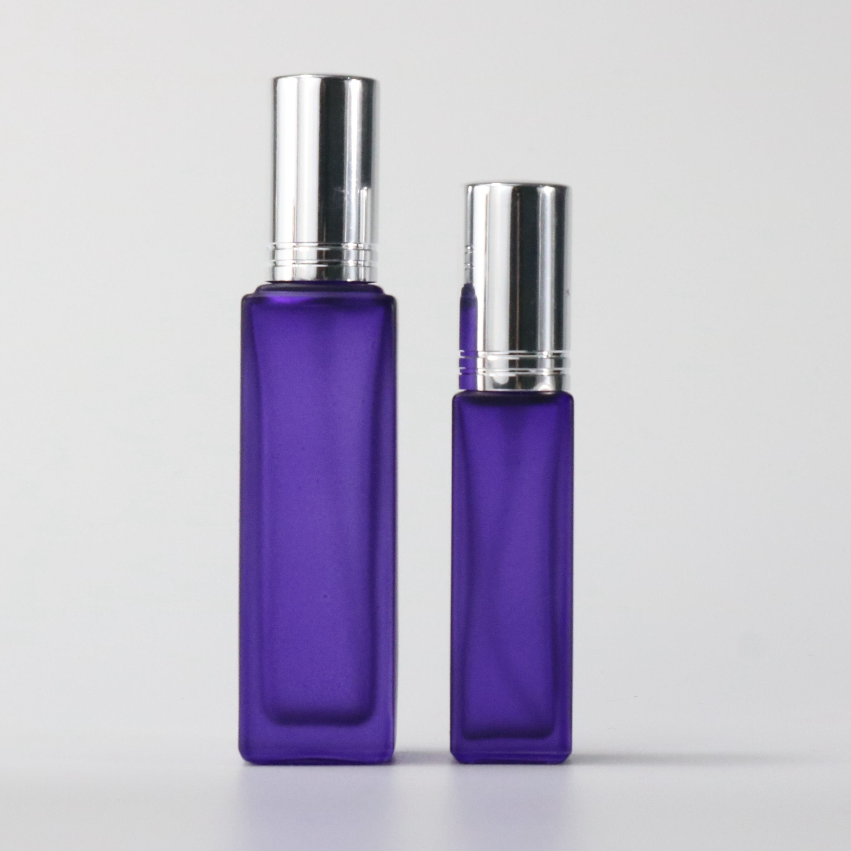 5ml 8ml 10ml 20ml Square Rectangle Shape Spray Glass Refillable Perfume Bottle With gold cap