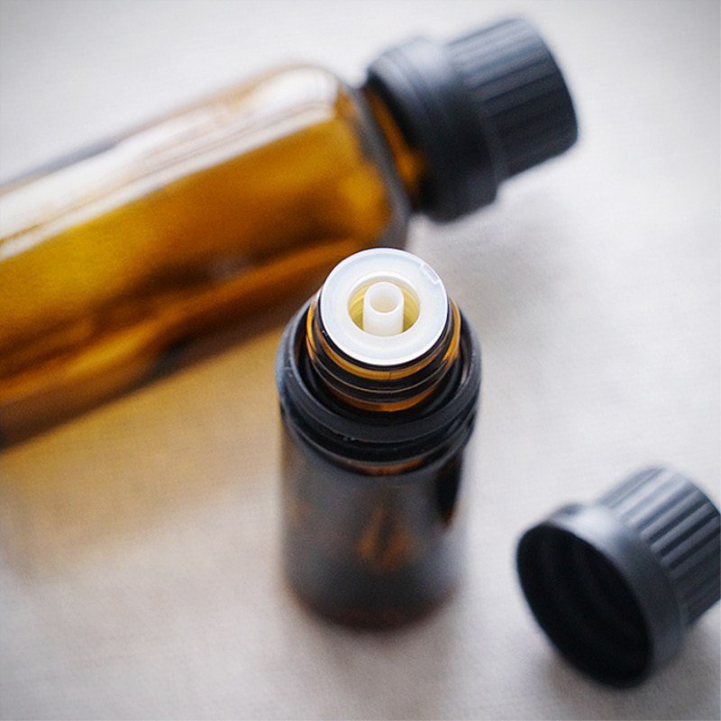 10ml Empty Amber Glass Bottle Vials With Euro Dropper Black Tamper Evident Cap