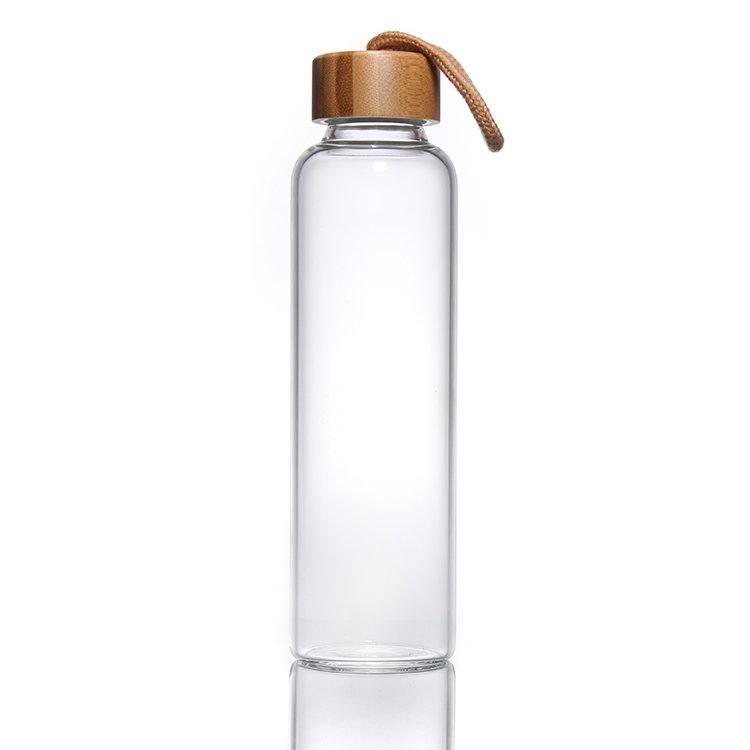 Popular 500Ml 700Ml 1L Transparent High Borosilicate Glass Water Bottle With Stainless Steel Lid