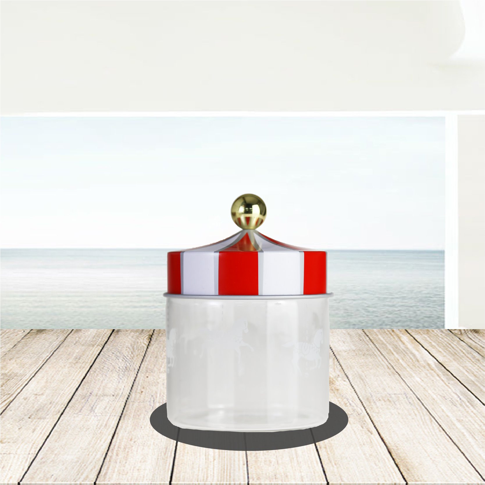 620ml 950ml 1300ml High borosilicate Transparent Machine Made Glass Nut Storage Glass jar with Lid Bottle Glass Jar set