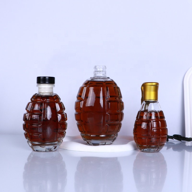 4oz alcohol glass bottle 120ml bomb shape glass bottle for liquor