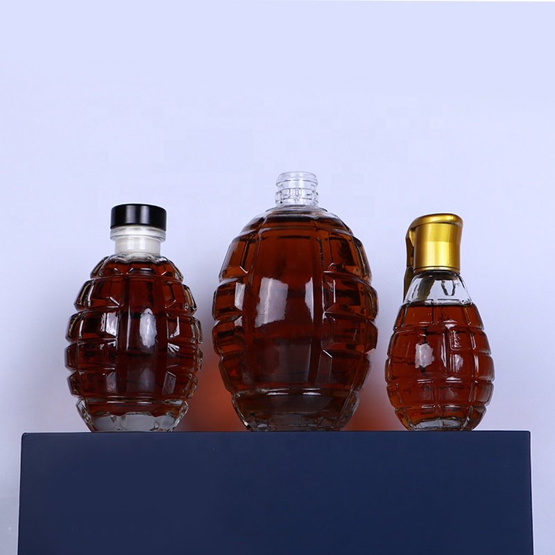4oz alcohol glass bottle 120ml bomb shape glass bottle for liquor