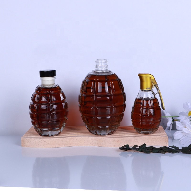4oz alcohol glass bottle 120ml bomb shape glass bottle for liquor