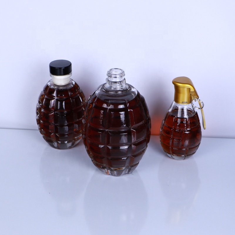 4oz alcohol glass bottle 120ml bomb shape glass bottle for liquor