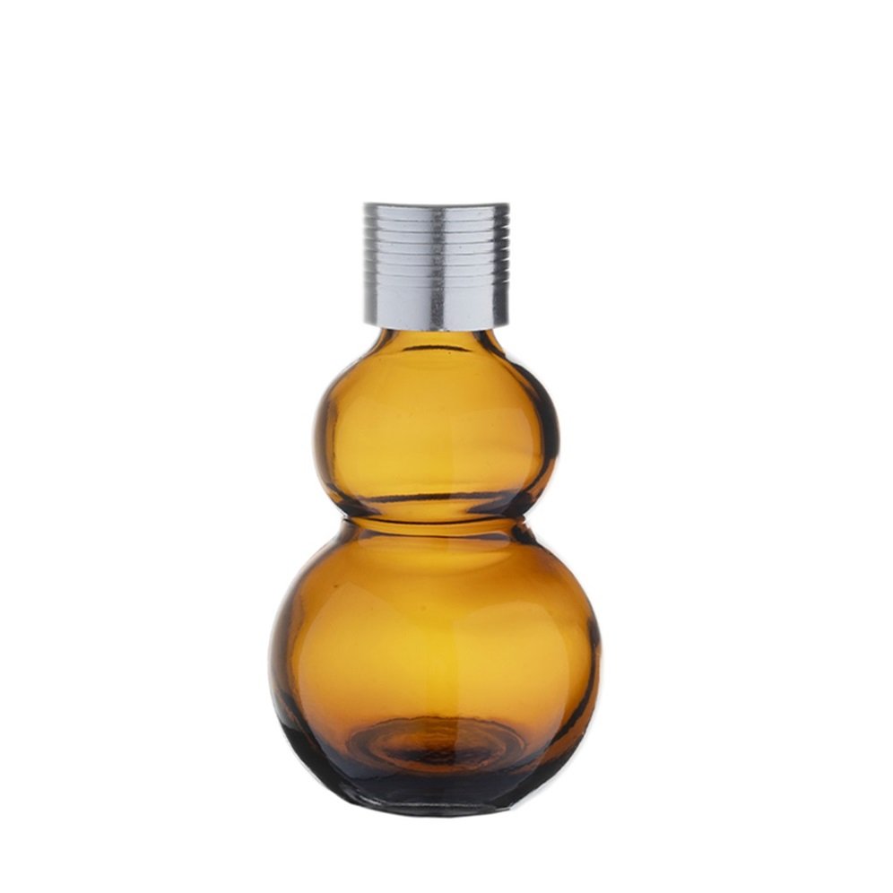 Berlin Packaging Gourd 100ml Amber Cosmetic Glass Bottle Hot Sale Premium Customized Mini Essential Oil Glass Dropper Bottle
