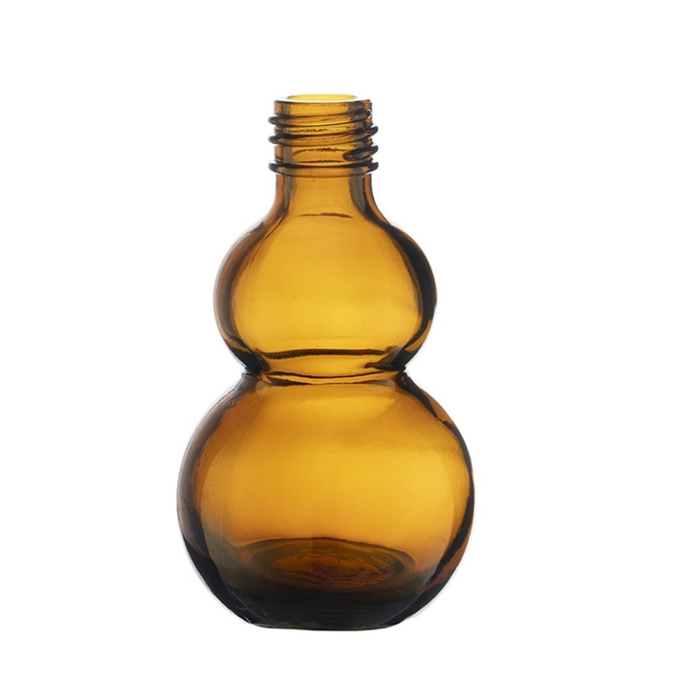 Berlin Packaging Gourd 100ml Amber Cosmetic Glass Bottle Hot Sale Premium Customized Mini Essential Oil Glass Dropper Bottle