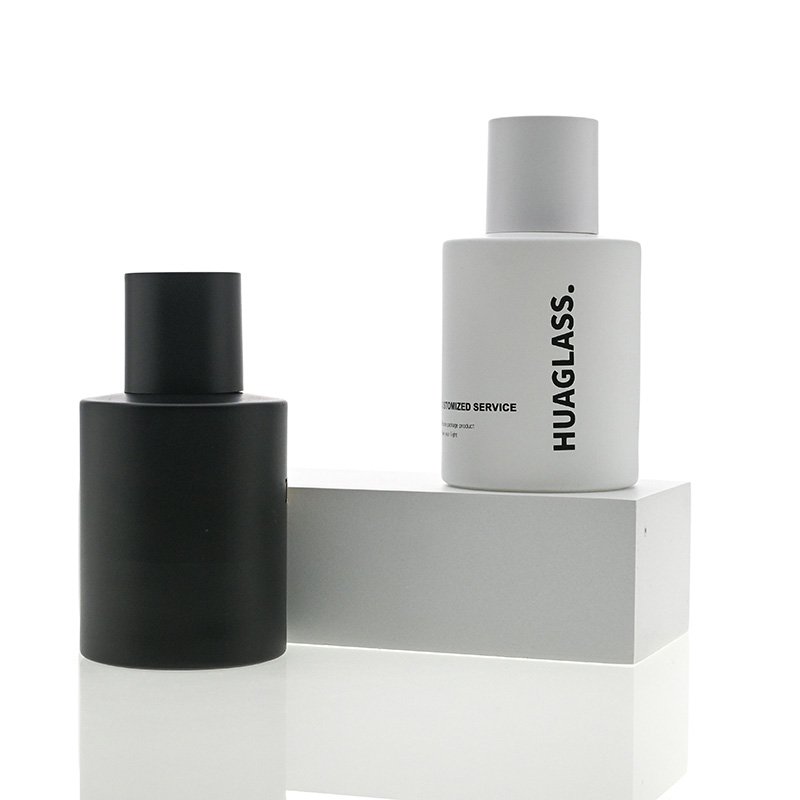50ml Painted Glass Bottles 30ml Fragrance Perfume Cosmetics Beauty Spraying Black White Painted Bottle 100ml