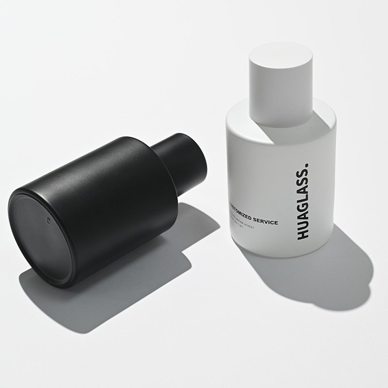 50ml Painted Glass Bottles 30ml Fragrance Perfume Cosmetics Beauty Spraying Black White Painted Bottle 100ml