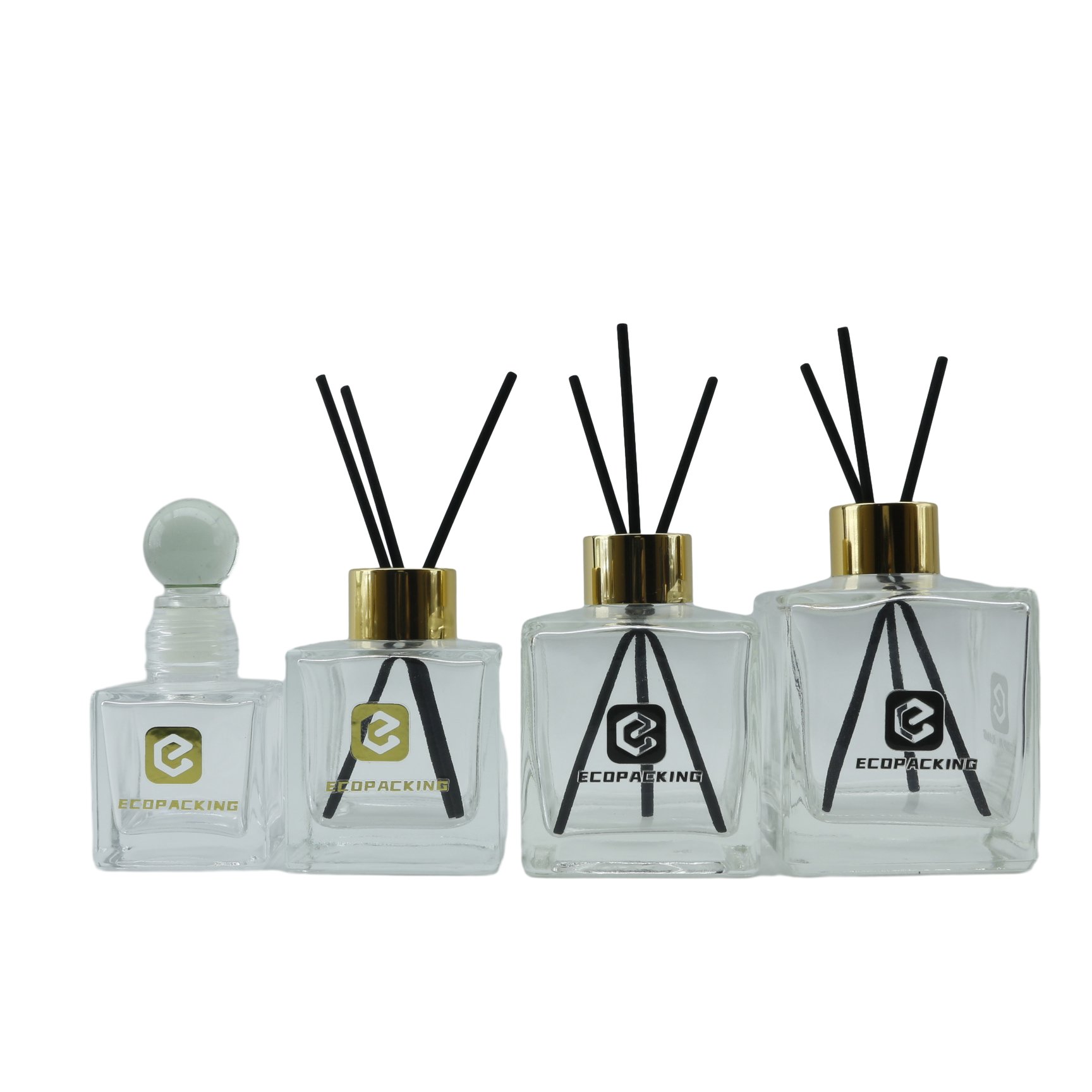 Luxury round glass diffuser bottle 50ml 100ml 150ml 200ml aroma diffuser bottle perfume diffuser bottle