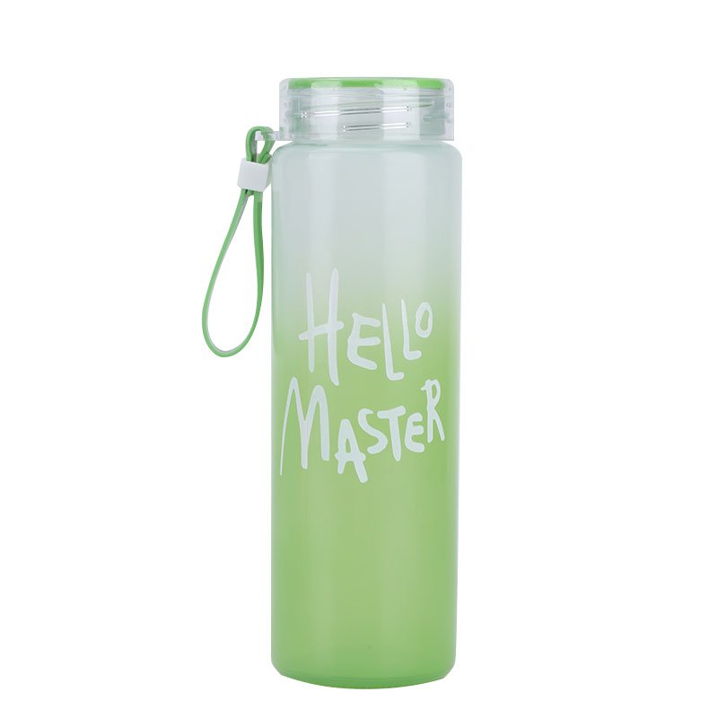 Hot Selling Sports Portable Water Bottle Glass Lovely Motivational Water Bottle With Lifting Rope