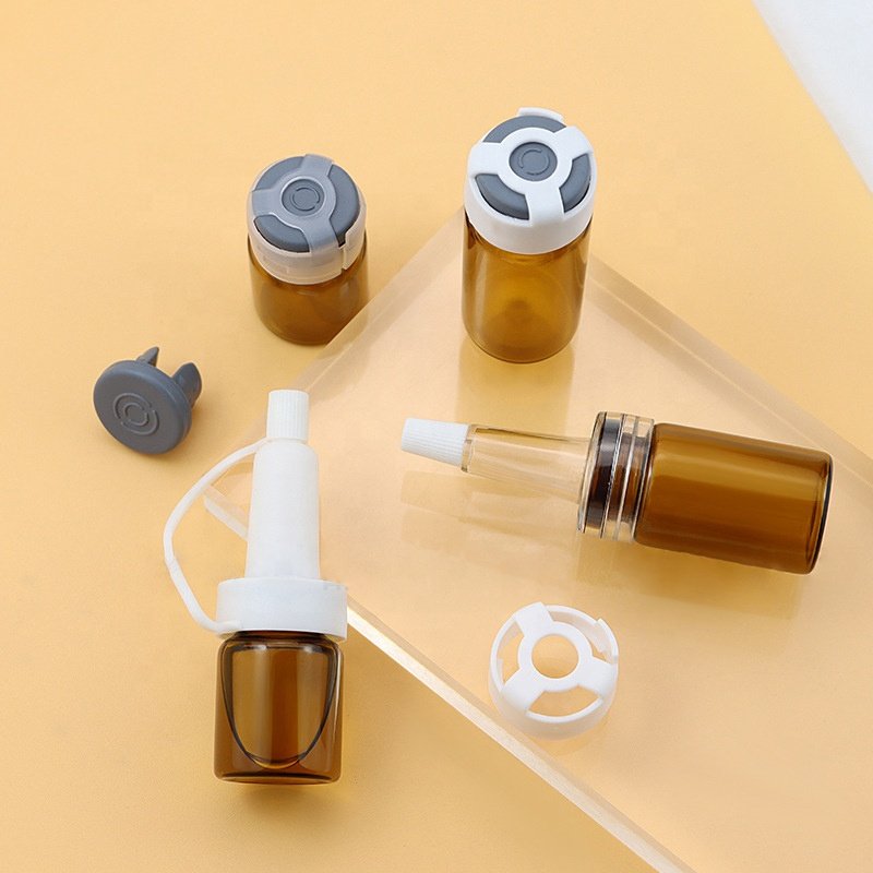 10ml 20ml amber glass Ampoule Essential Oil Bottle clear 5ml 7ml Penicillin Pharmaceutical Injection Vial with Rubber Stopper