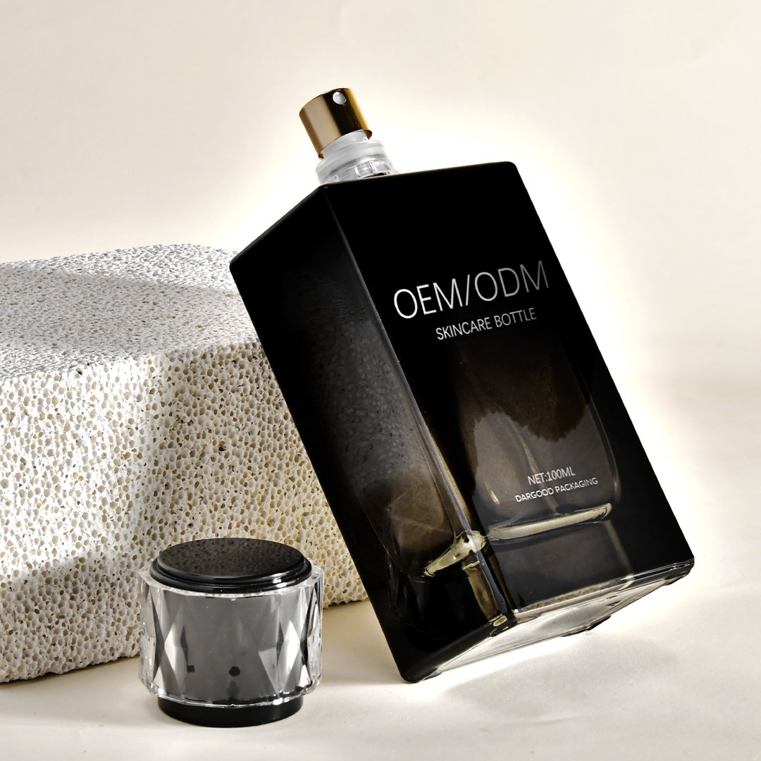 Luxury Stylish Perfume Bottle 100 Ml Square Perfume Bottle Parfum 100ml Perfume Glass Bottle For Gift