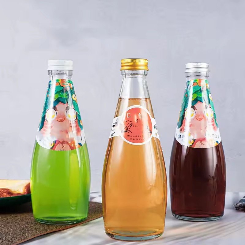 Glass factory best sell 290ml 330ml 375ml Natural Sake Rice Wine Glass Bottles For Alcoholic Beverages Drink water bulk sale
