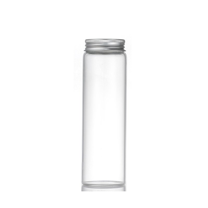 50ml 80ml 120ml 150ml 200ml 240ml silver aluminum cap transparent medical glass bottle