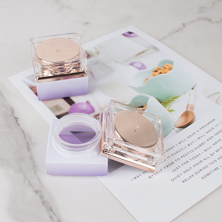 Luxury Empty Skincare Cream Jar Bottle Set 120ml 100ml 40ml rectangular glass bottle with uv pump and clear cover cosmetic bottles