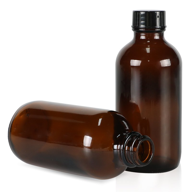 Different Kinds of Amber Frosted Amber Brown Clear Boston Round Glass Bottles with dropper