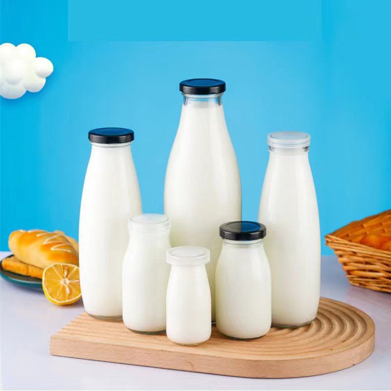 Branded Unbranded flint clear twist off glass bottle for milk coffee juice 250ml 500ml 568ml 750ml 1000ml 2000ml