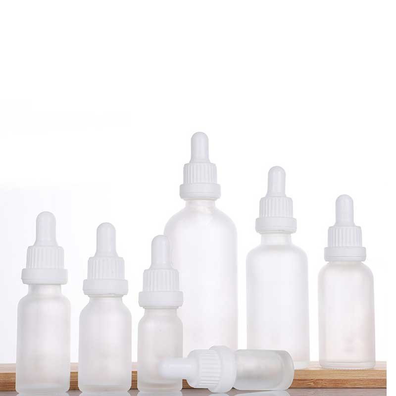 Childproof Cap Oil Glass Dropper Bottle 5ml 10ml 15ML 20ML 30ml 50ml 100ml Frosted Clear Glass Dropper