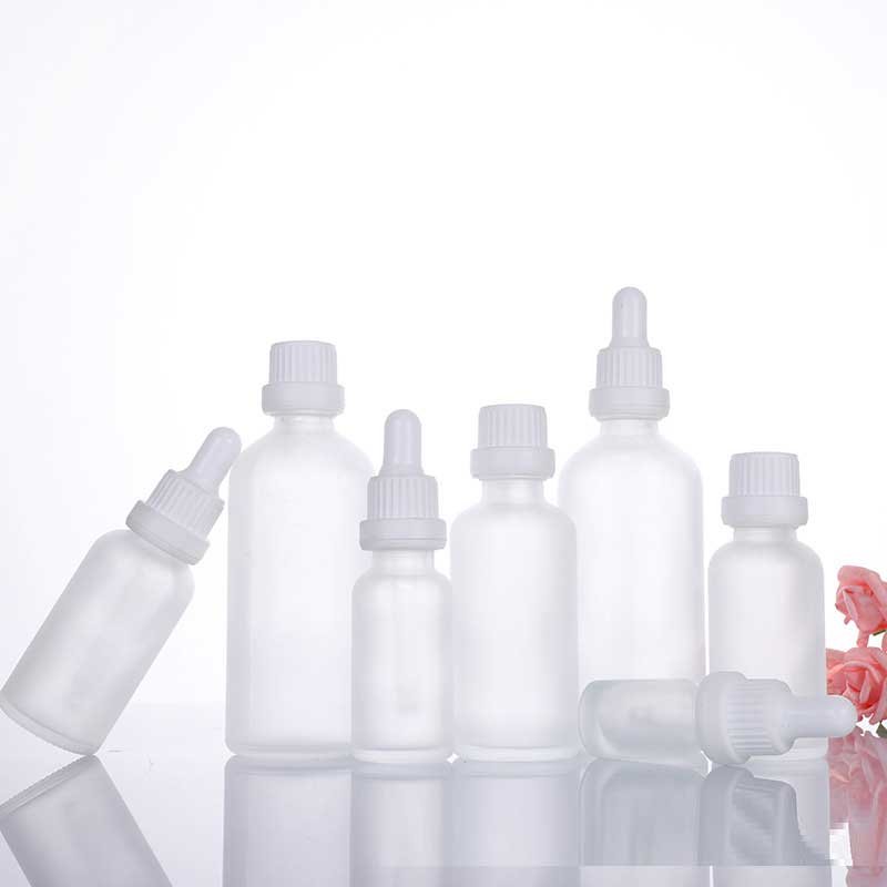 Childproof Cap Oil Glass Dropper Bottle 5ml 10ml 15ML 20ML 30ml 50ml 100ml Frosted Clear Glass Dropper