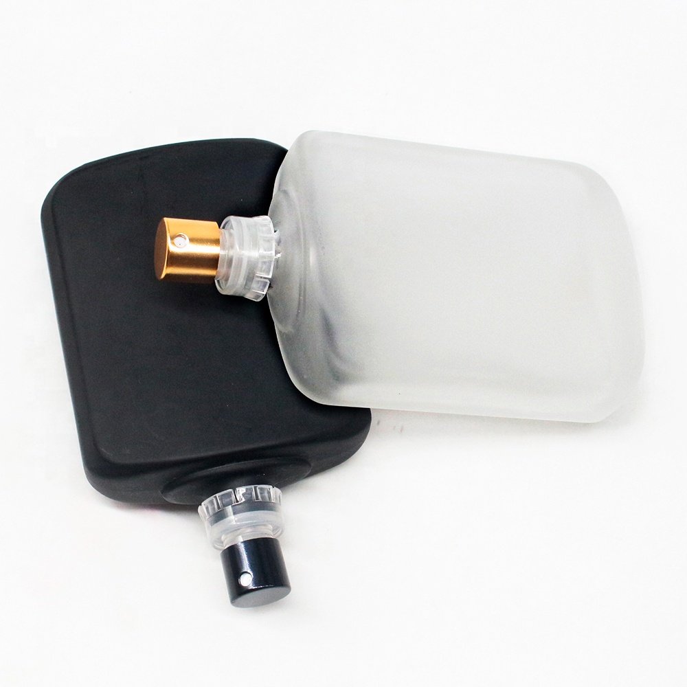 FENGJUN OEM 50ml 60ml Glass Empty square Perfume Bottle Black Bottle Perfume