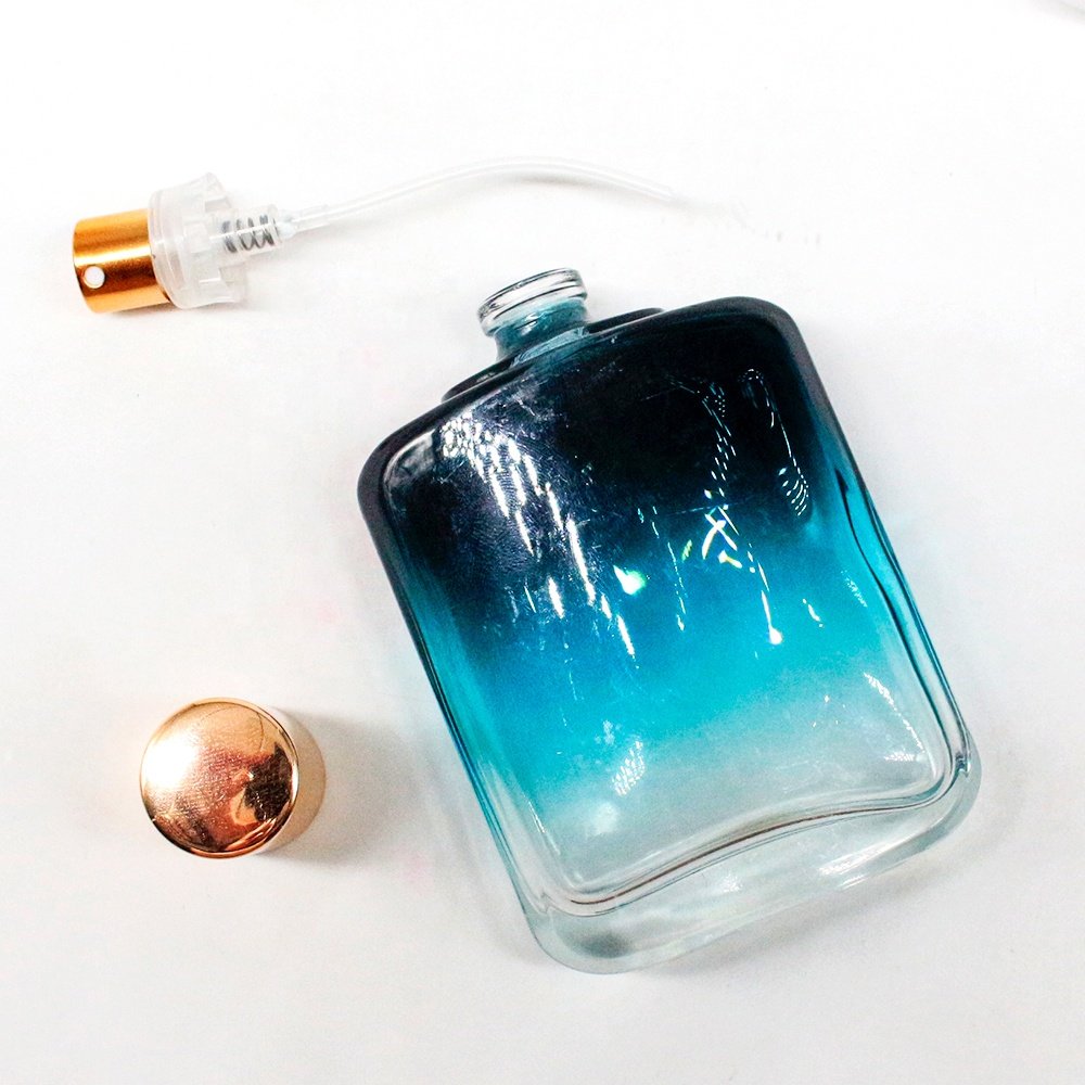 FENGJUN OEM 50ml 60ml Glass Empty square Perfume Bottle Black Bottle Perfume