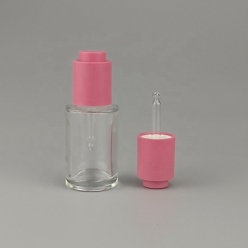 press dropper bottle 1 oz cosmetic dropper bottle 30 ml serum dropper glass bottle white 18 mm press button cap