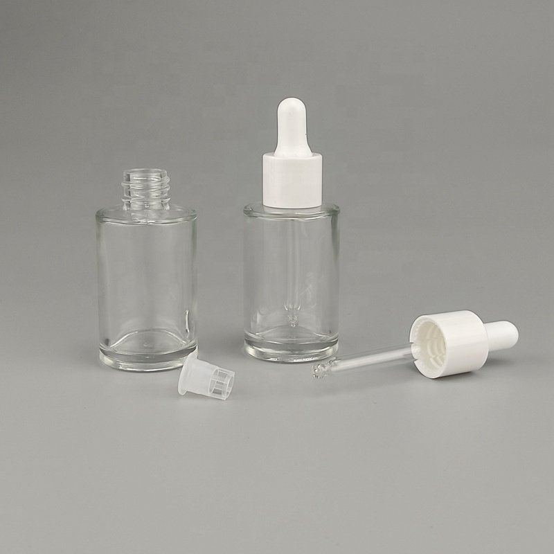 press dropper bottle 1 oz cosmetic dropper bottle 30 ml serum dropper glass bottle white 18 mm press button cap