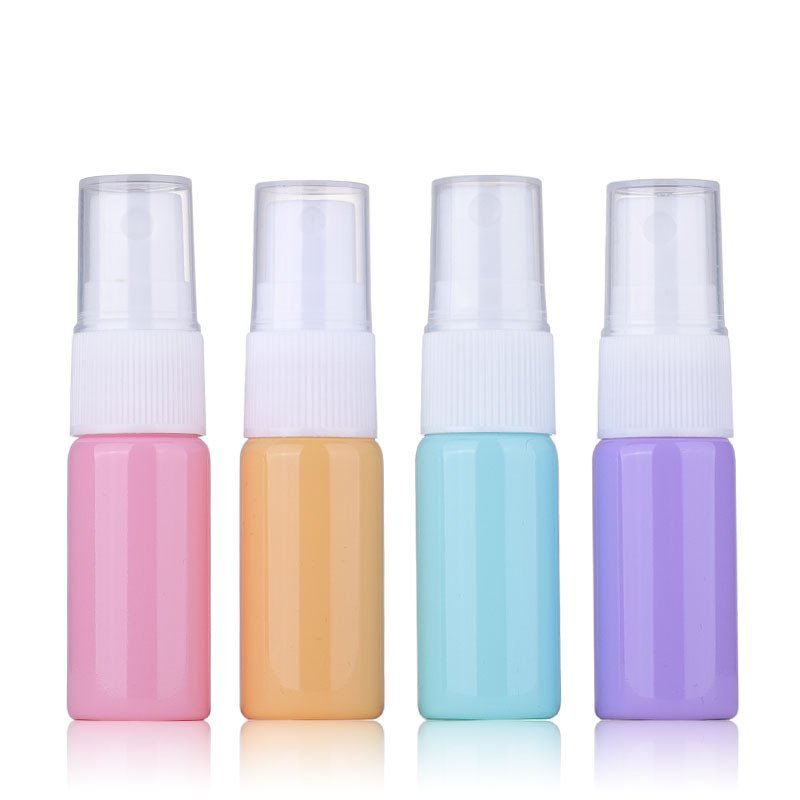 Wholesale Empty Pink Purple Orange Blue Round Glass Cosmetic Mist Spray Pump Perfume Bottle Packaging 10ml