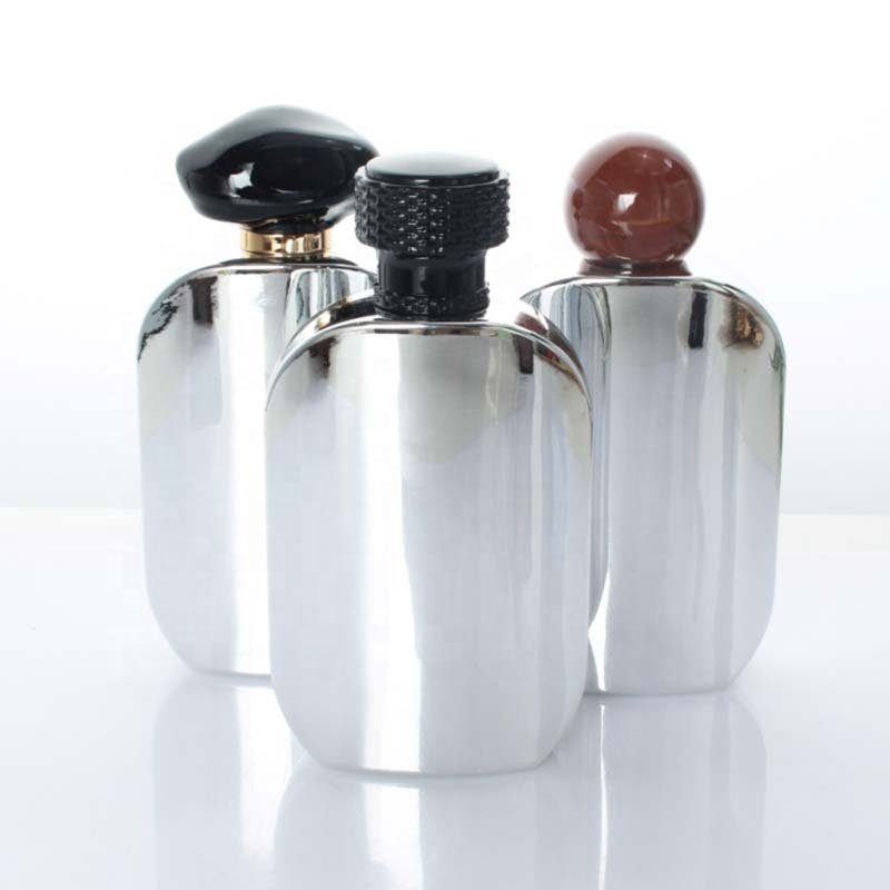 Luxury Frosted 100ml Perfume Bottle Flat Round Perfume Glass Bottle