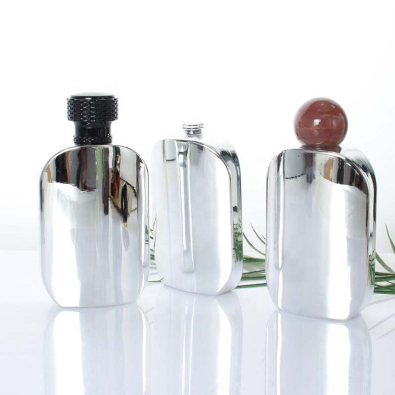 Luxury Frosted 100ml Perfume Bottle Flat Round Perfume Glass Bottle