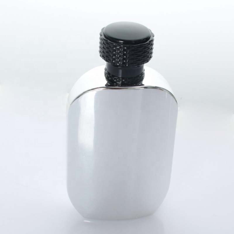 Luxury Frosted 100ml Perfume Bottle Flat Round Perfume Glass Bottle