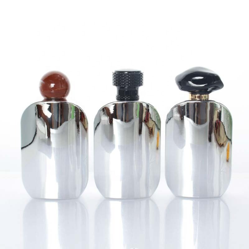 Luxury Frosted 100ml Perfume Bottle Flat Round Perfume Glass Bottle