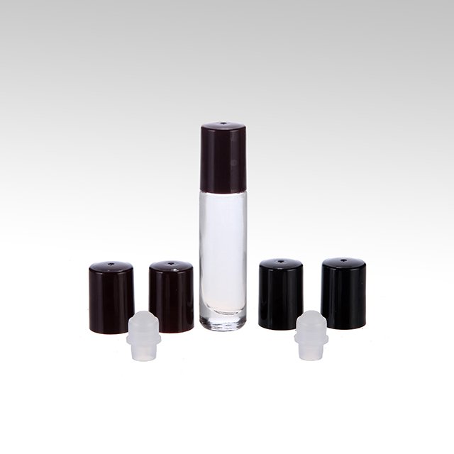 cobalt blue roll on essential oil glass bottle