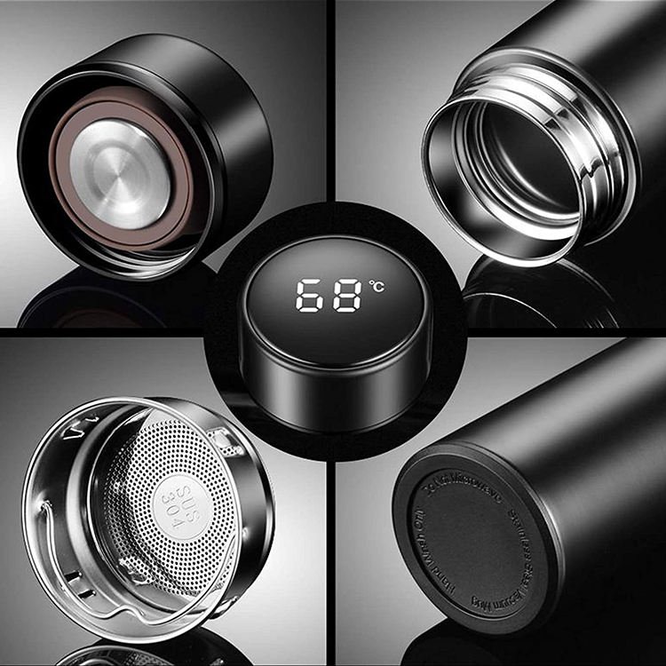 Smart LED Temperature Display Thermos Vacuum Water Bottle 0.5L Capacity for Adults Promotional Product Water Bottle Plastic