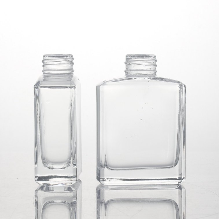 perfume clear reed glass aromatherapy bottle glass perfume bottle 30ml 50ml 100ml square glass bottle