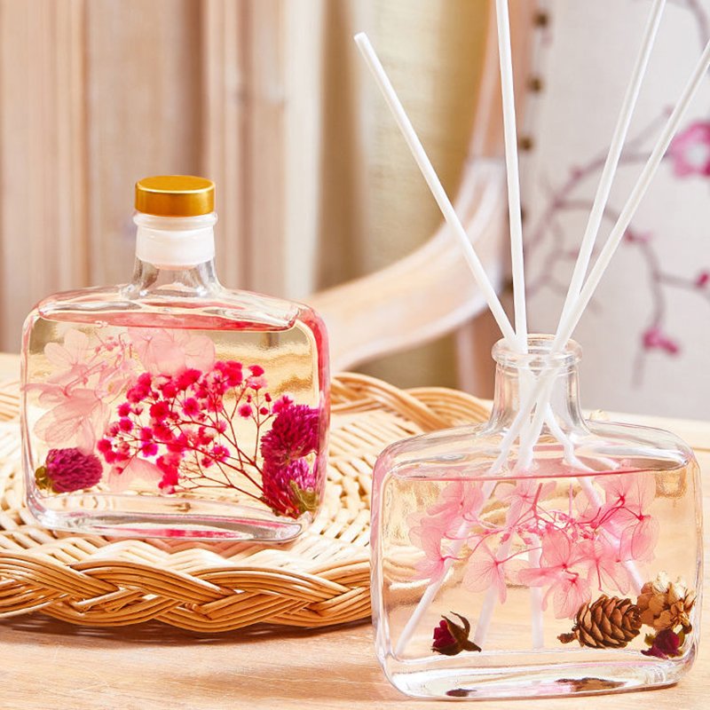 Custom Classical Clear Empty 100ml Fragrance Diffuser Glass Aroma Bottle for Reed Spread Incense