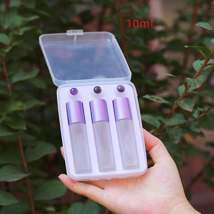 5ml 10ml Colored Glass Roller Bottle Set Cosmetic Essential Oil Roll On Glass Bottle With Box