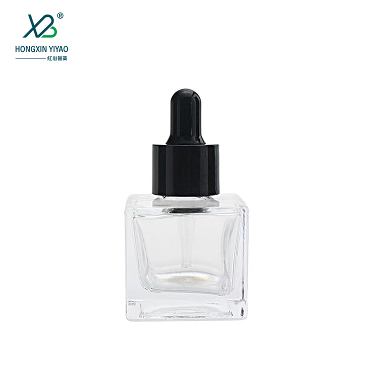 Manufacturers stock 10ml 30ml square bottle glass bottle cosmetics essential oil thick bottom dropper bottle