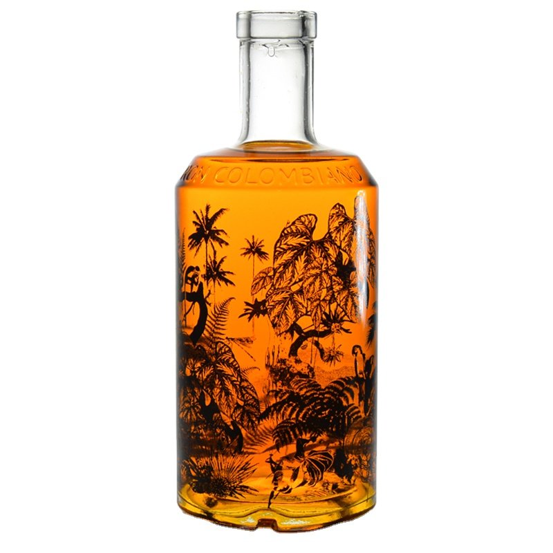 Custom Clear Glass Spirits Liquor drink Alcohol bottle label Packing for Vodka Gin Rum Tequila With Cork Stopper