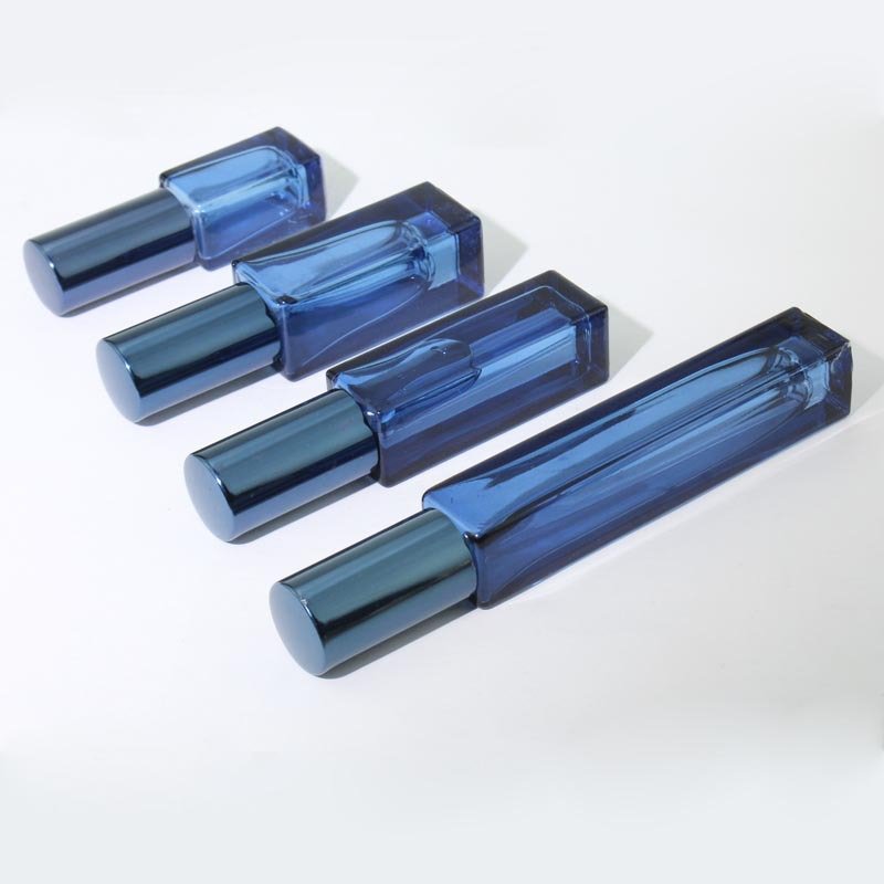 5ml 10ml 30ml Empty Fragrance Atomizer Cosmetic Packaging Clear 10 ml Square Perfume Glass Bottle with Spray Pump Cap