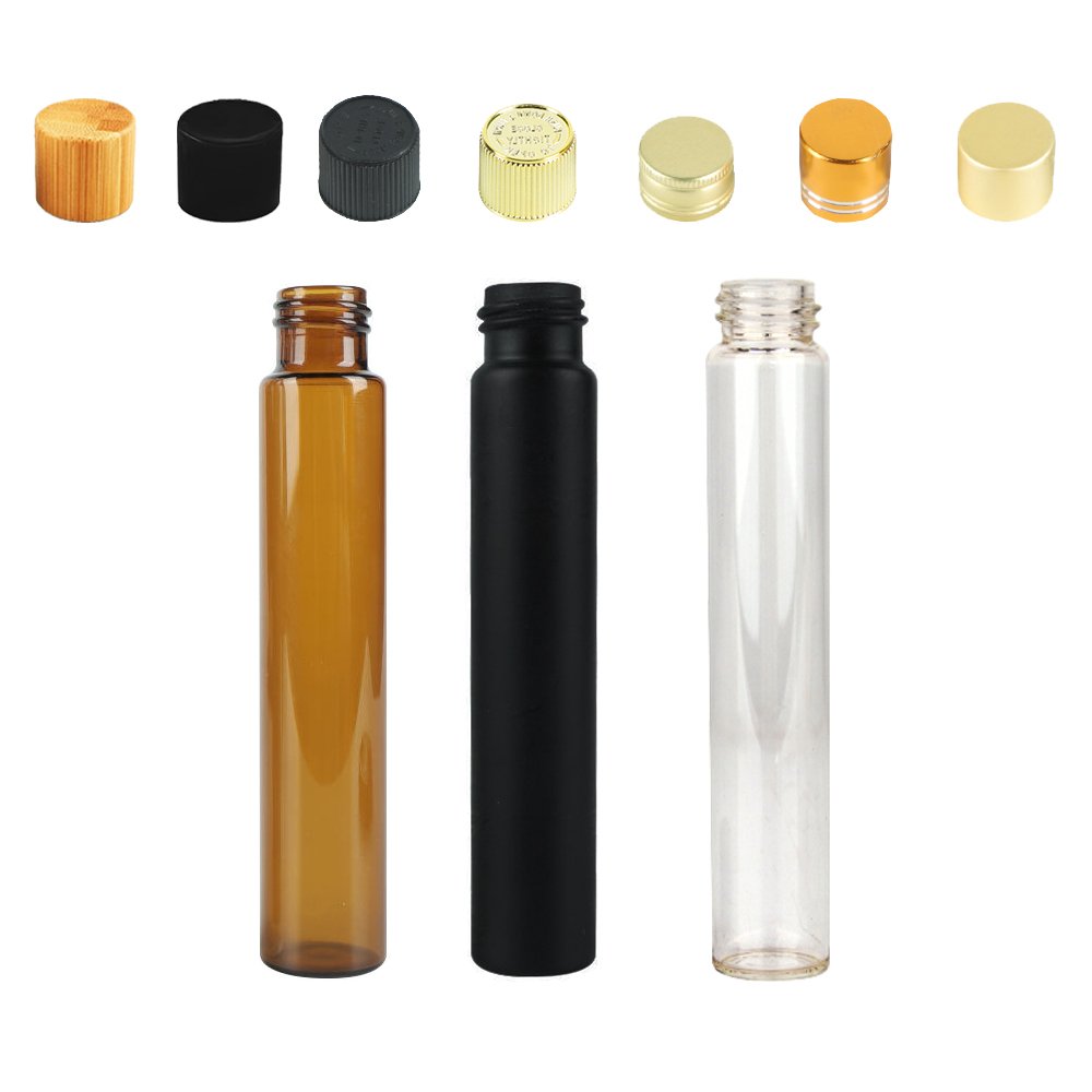 Custom sticker rolled cones glass tubes plastic pre packaging roll cigarette container