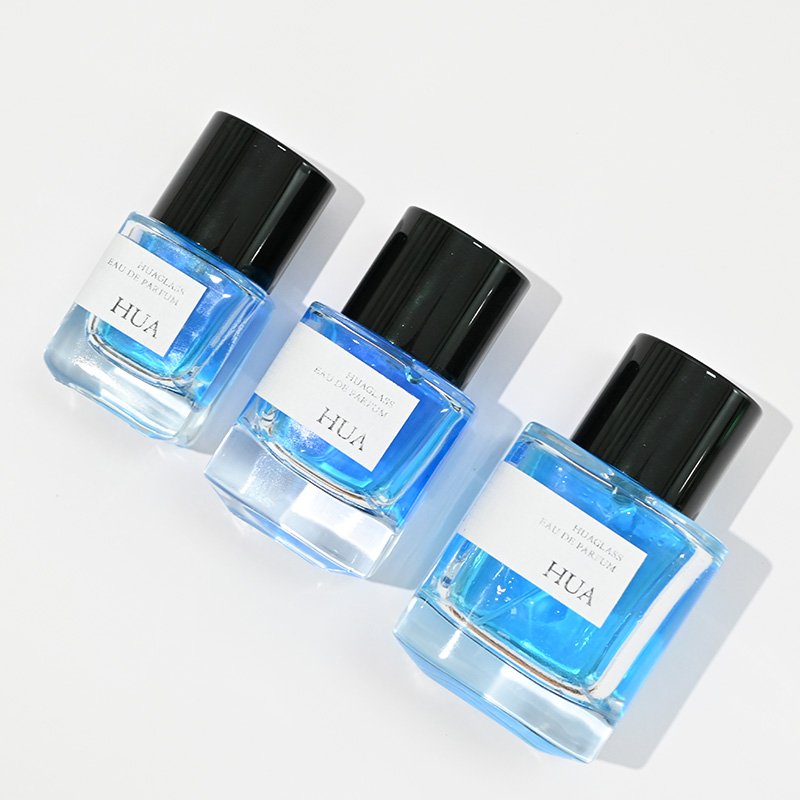 Wholesale Custom Rectangular Parfum 30ml 50ml 100ml Glass Bottle Perfume Bottle with round black cap