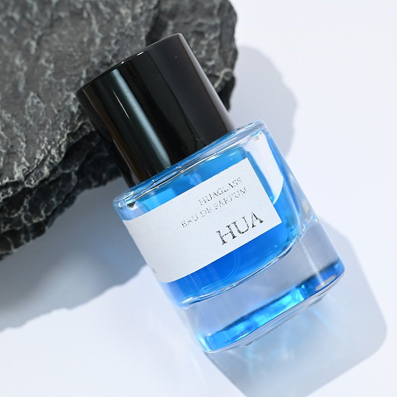 Wholesale Custom Rectangular Parfum 30ml 50ml 100ml Glass Bottle Perfume Bottle with round black cap