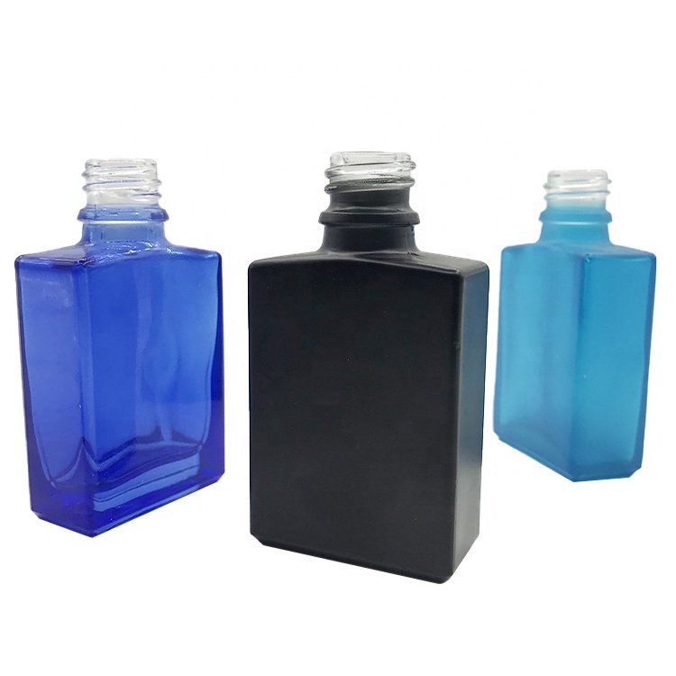 High Quality Frosted Clear Matte Black 1oz Glass Bottle Square Dropper Bottle 30ml Square Dropper Bottle For Essential Oil Serum