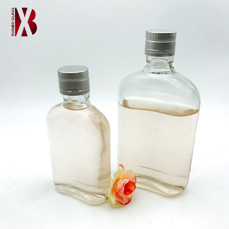187 ml 375 ml Ice Tea Flat Glass Flask Cold Brew Coffee Bottles