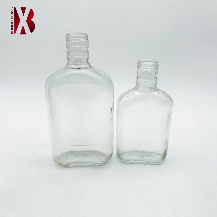 187 ml 375 ml Ice Tea Flat Glass Flask Cold Brew Coffee Bottles